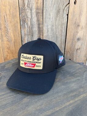 Cedar Gap Black Patch Trucker Hat